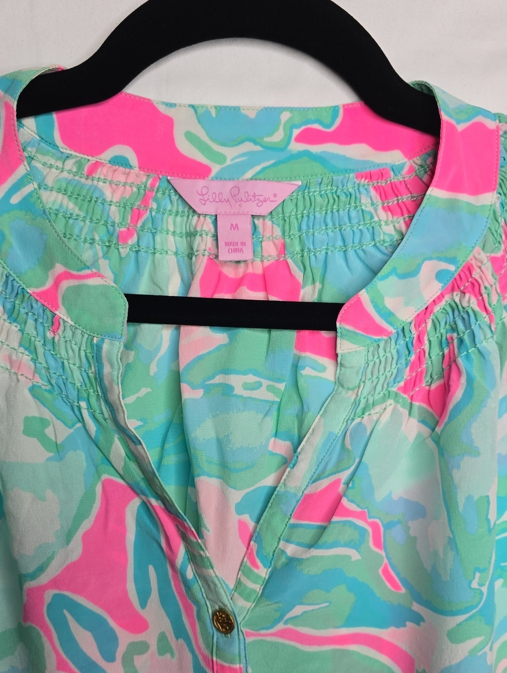Lilly Pulitzer Elsa Silk Alessia Pink Sands - Picture 4 of 10